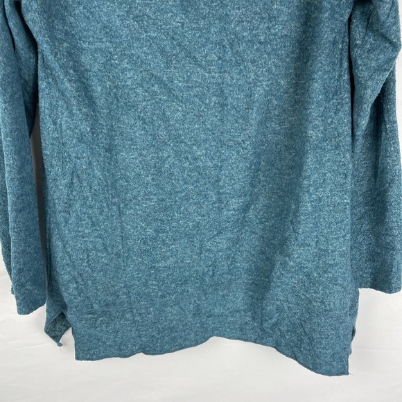 Soft Surroundings Womens Sweater Small Cowl Neck Blue Performance Stretch Winter - Picture 7 of 14